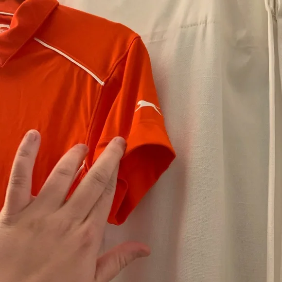 Slazenger Tech Golf Polo, Athletic Tee, Orange - Picture 5 of 13